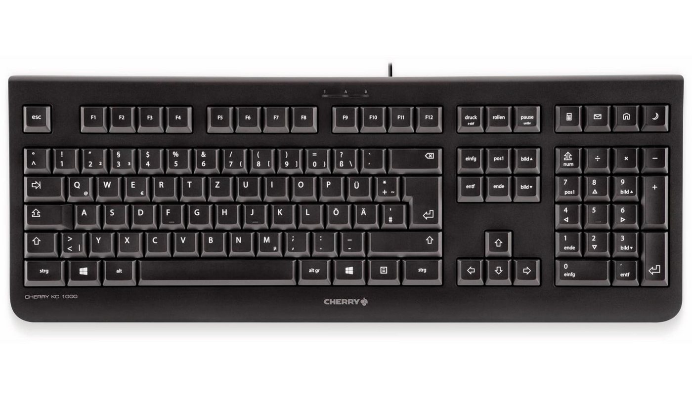 Cherry CHERRY Tastatur KC 1000, schwarz Tastatur von Cherry