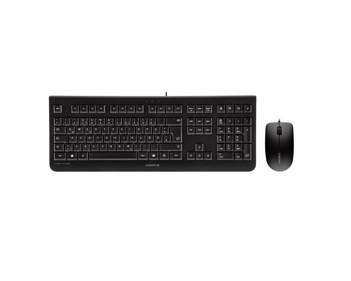 Cherry Cherry DC 2000 Corded Desktop schwarz Tastatur- und Maus-Set von Cherry