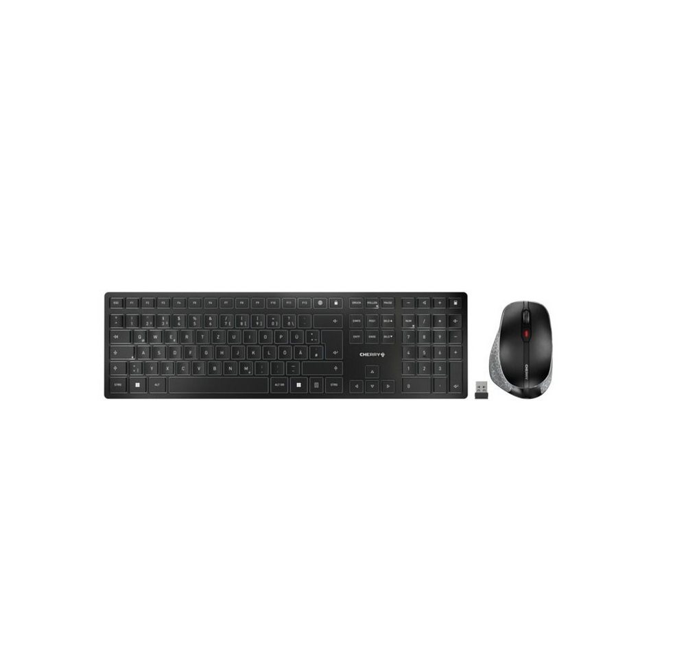 Cherry Cherry DW 9500 Slim Kabelloses Tastatur-Set schwarz. Tastatur- und Maus-Set, (kabellos), Built-In Battery von Cherry