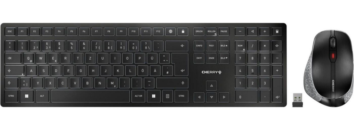 Cherry Cherry DW 9500 Slim schwarz/grau, USB/Bluetooth, D Gaming-Tastatur von Cherry