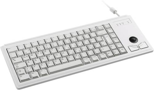 Cherry Compact-Keyboard G84-4400 PS2 Tastatur Deutsch, QWERTZ Grau Integrierter Trackball, Maustast von Cherry
