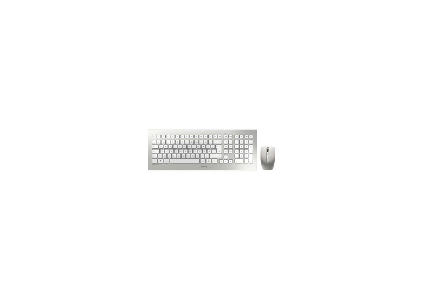 Cherry DW 8000 Kabelloses Desktopset, Weiß/Silber, USB Tastatur von Cherry