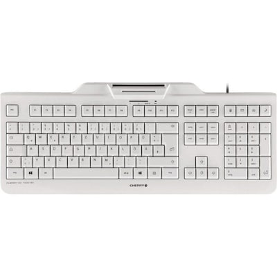 Cherry KC 1000 SC Keyboard mit Smart Card Reader USB PN Layout weiß-grau von Cherry