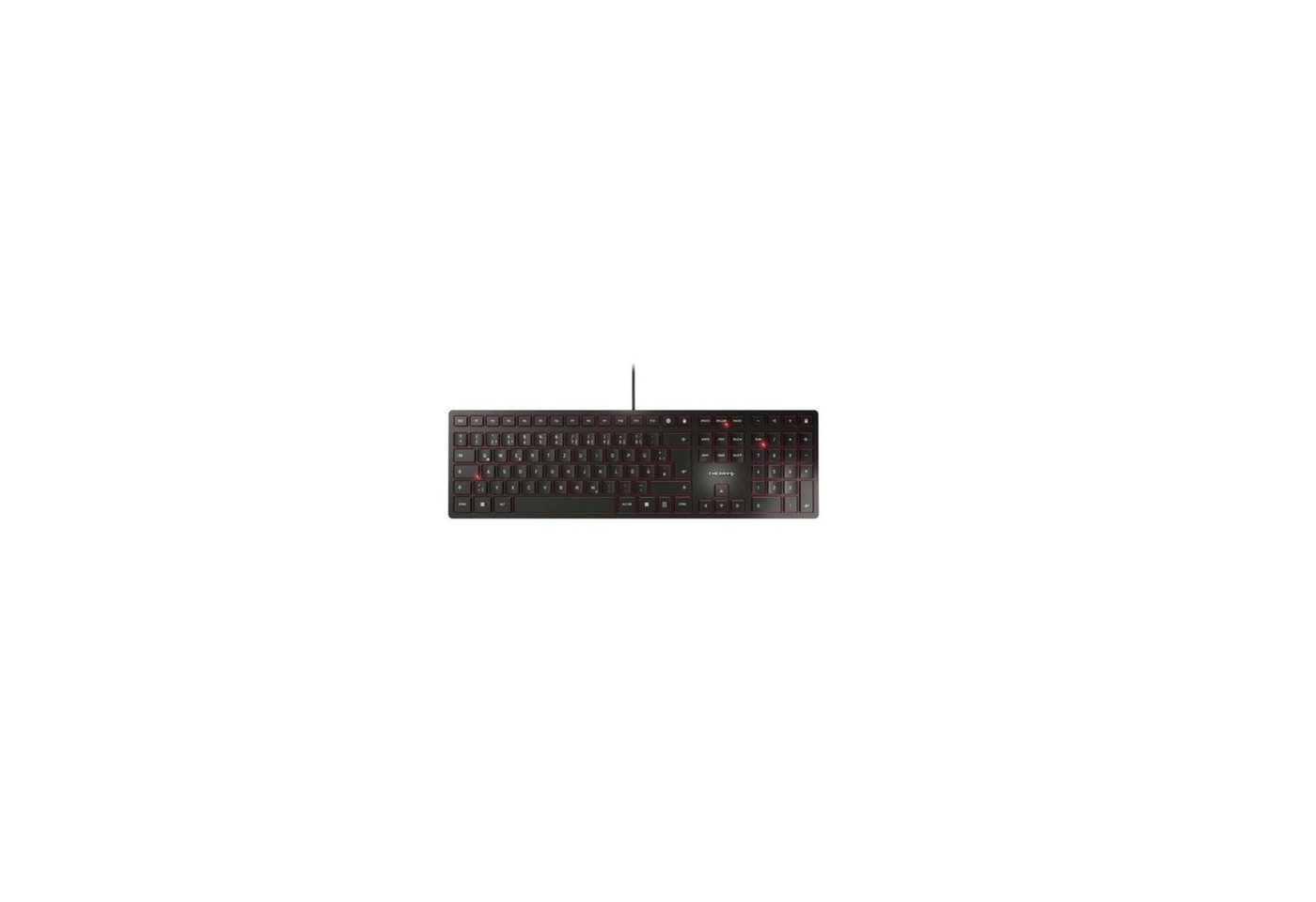 Cherry KC 6000 SLIM Kabelgebundene Tastatur, Schwarz, USB Tastatur von Cherry