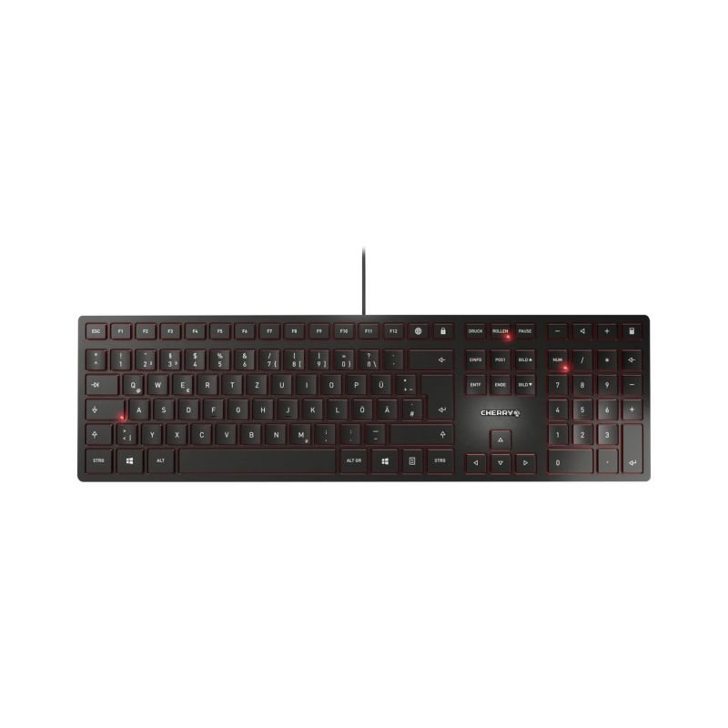 Cherry KC 6000 SLIM - Tastatur - USB - Deutsch - Schwarz - JK-1600DE-2 von Cherry