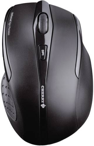 Cherry MW 3000 Maus Kabellos, Funk Infrarot Schwarz 5 Tasten 1750 dpi Ergonomisch von Cherry