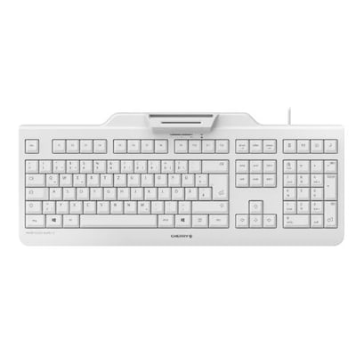 Cherry Secure Board 1.0 Tastatur mit Smart Card Reader USB weiß-grau von Cherry
