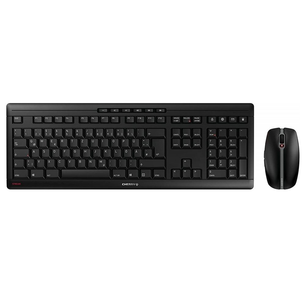 Cherry Stream Desktop Recharge - Tastatur & Maus - schwarz Tastatur- und Maus-Set von Cherry