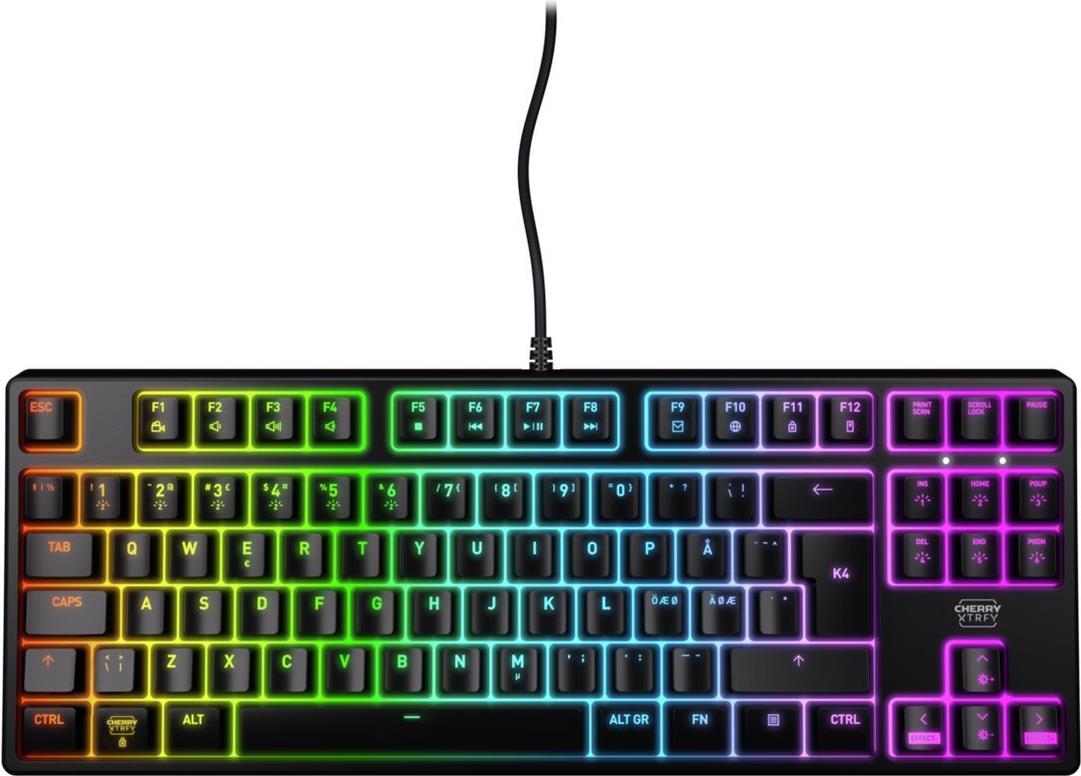 Cherry XTRFY K4V2 TKL keyboard black (CX-K4V2-RGB-TKL-R-GER) von Cherry
