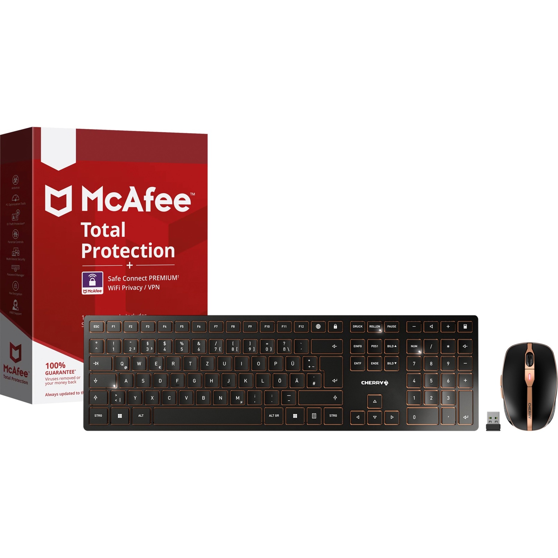 DW 9100 SLIM + McAfee Bundle, Desktop-Set von Cherry