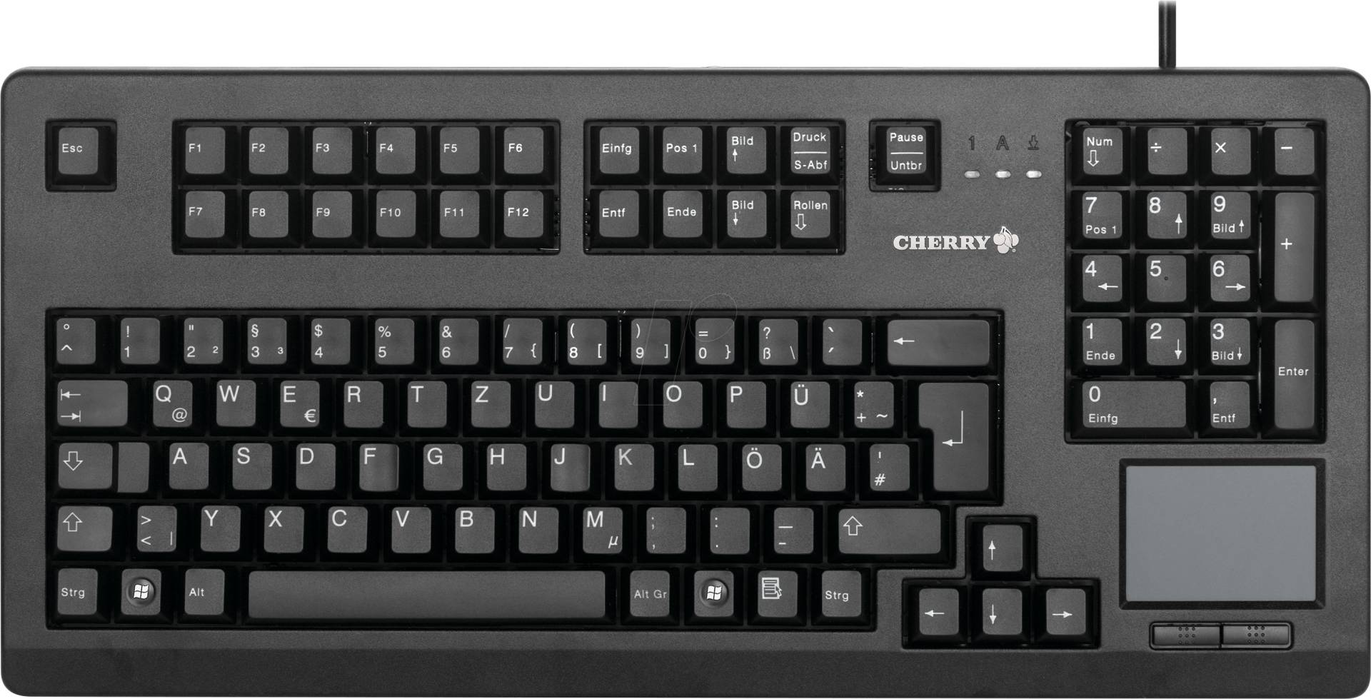 G80-11900LUMEU-2 - Tastatur, USB, schwarz, Touchpad, US von Cherry