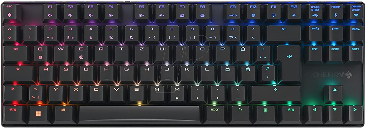 G80-3882LXADE-2 - Gaming-Tastatur, Funk, RGB, MX BROWN, schwarz, DE von Cherry
