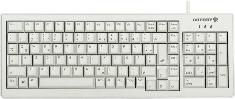G84-5200LCMDE-0 - Tastatur, USB, hellgrau, kompakt von Cherry