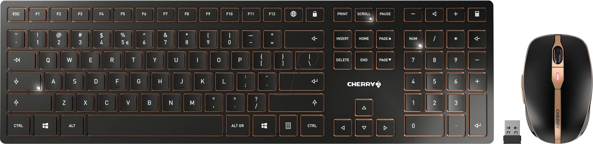 JD-9100EU-2 - Tastatur-/Maus-Kombination, Bluetooth/Funk, Layout: US-Englisch von Cherry