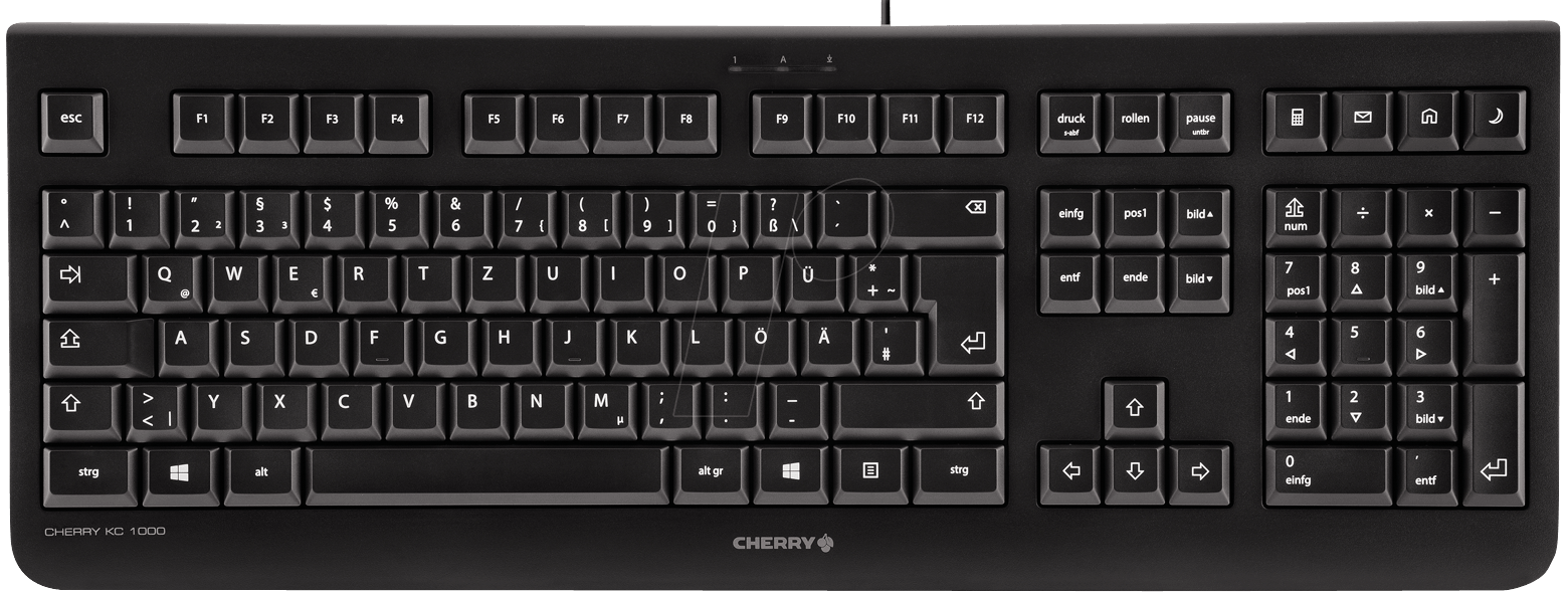 JK-0800DE-2 - Tastatur, USB, schwarz von Cherry