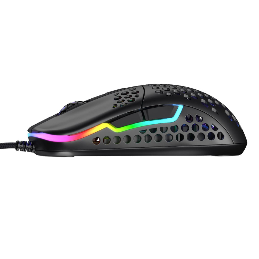 XTRFY M42 RGB, Gaming Maus, Schwarz, 16000 DPI USB Typ-A, Optisch, Pixart 3389 sensor, Kabelgebunden von Cherry