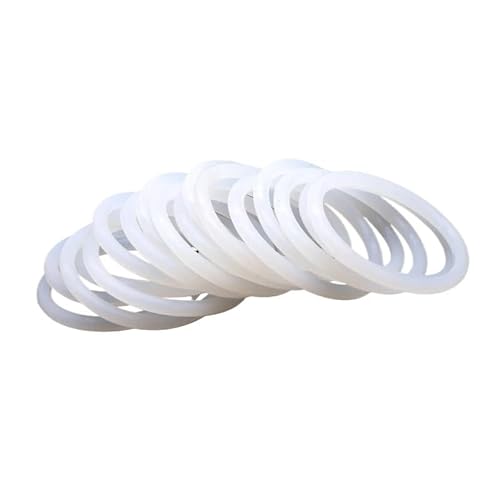 XLJP 10 Stück/50 Stück VMQ Weiße Silikon-O-Ring-Dichtung CS 3,5 mm Außendurchmesser 10 mm ~ 85 mm Silikonringe in Lebensmittelqualität O-Ringe Gummiringdichtungen (Color : 10pcs, Size : OD 38mm ID 3 von Cherrynight