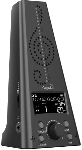 Cherub Elektronisches Metronom/Stimmgerät - wiederaufladbare Batterie - schwarz von Cherub