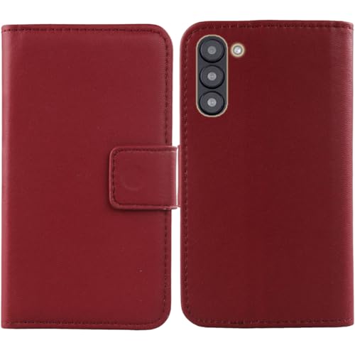 Cheshaoping Echt Leder Tasche Für Vortex NS65 6.51" Hülle Handy Flip Lederhülle Handyhülle Kartenfächer Schutz Premium Case Cover Etui (Dark Rot) von Cheshaoping
