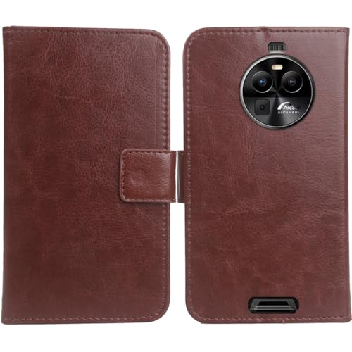 Cheshaoping PU Leder Tasche TPU Silikon Hülle Für Blackview BV8100 6.5" Handy Flip Lederhülle Handyhülle Brieftasche Schutz Case Cover Etui (Braun) von Cheshaoping