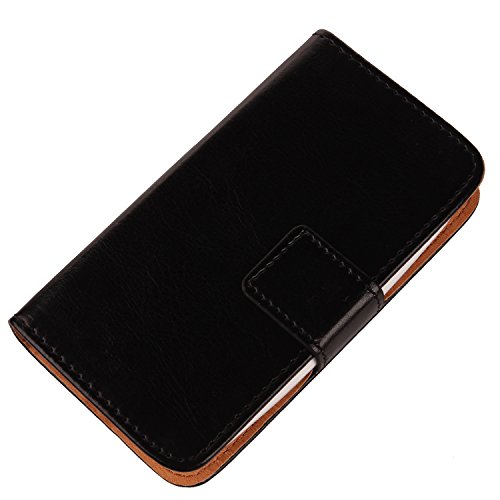 Cheshaoping PU Leder Tasche Hülle Für Fysic F10 2.2" Handy Flip Lederhülle Handyhülle Schutz Case Cover Etui (Schwarz) von Cheshaoping