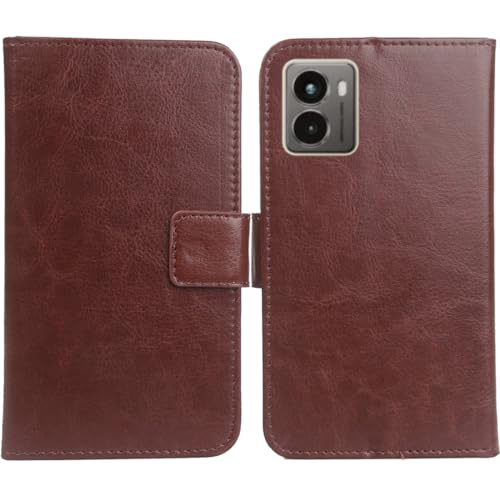 Cheshaoping PU Leder Tasche Hülle Für HMD Fusion 6.64" Handy Flip Lederhülle Handyhülle Schutz Case Cover Etui (Braun) von Cheshaoping