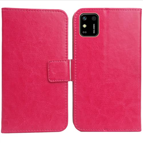 Cheshaoping PU Leder Tasche Hülle Für Maxcom MS554 5.5" Handy Flip Lederhülle Handyhülle Schutz Case Cover Etui (Rosa) von Cheshaoping