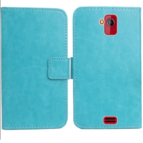 Cheshaoping PU Leder Tasche Hülle Für Orange Mahpee 4" Handy Flip Lederhülle Handyhülle Schutz Case Cover Etui (Blau) von Cheshaoping