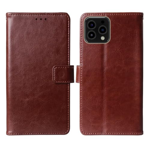 Cheshaoping Premium Flip Leder Tasche Schütz Hülle Handy Case Für INOI A180 Plus Note 12 NFC 6.95" Schale Business Abdeckung Wallet Cover Etui Holder (Braun) von Cheshaoping
