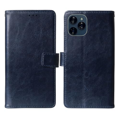 Cheshaoping Premium Flip Leder Tasche Schütz Hülle Handy Case Für Vortex PG65 6.5" Schale Business Abdeckung Wallet Cover Etui Holder (Dark Blau) von Cheshaoping