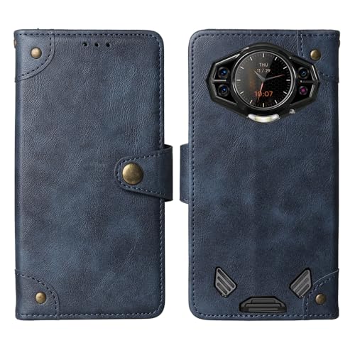 Cheshaoping Stand Leder Case Handy Schütz Hülle Für DOOGEE S200 5G / DOOGEE S200 X 5G 6.72" TPU Silikon Abdeckung Flip Lederhülle Handyhülle Schutzhülle Premium Wallet Cover Etui (Blau) von Cheshaoping