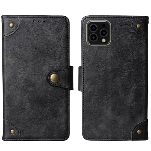 Cheshaoping Stand Leder Case Handy Schütz Hülle Für INOI A180 Plus Note 12 NFC 6.95" Abdeckung Flip Lederhülle Handyhülle Schutzhülle Premium Wallet Cover Etui (Schwarz) von Cheshaoping