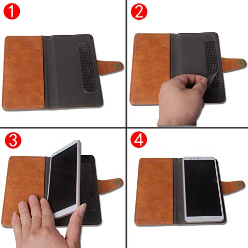 Cheshaoping Stand Leder Case Handy Schütz Hülle Für Osom Solana Mobile Saga 6.67" Abdeckung Flip Lederhülle Handyhülle Schutzhülle Premium Wallet Cover Etui (Braun) von Cheshaoping