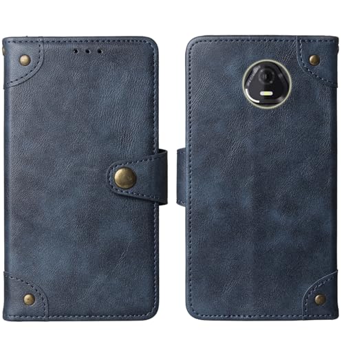 Cheshaoping Stand Leder Case Handy Schütz Hülle Für Schok Volt SV67Q 4G LTE 6.74" Abdeckung Flip Lederhülle Handyhülle Schutzhülle Premium Wallet Cover Etui (Blau) von Cheshaoping