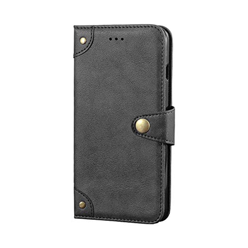 Cheshaoping Stand Leder Case Handy Schütz Hülle Für TCL 40 NXTPAPEL 5G TPU Silikon Abdeckung Flip Lederhülle Handyhülle Schutzhülle Premium Wallet Cover Etui (Schwarz) von Cheshaoping