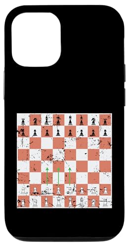Klassische Schach-Eröffnungsbewegungen Hülle für iPhone 12/12 Pro von Chess Strategy Brain Sports Board Game King