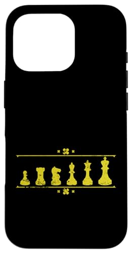 Schachbrett mit eleganten Stücken Hülle für iPhone 16 Pro von Chess Strategy Brain Sports Board Game King
