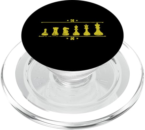 Schachbrett mit eleganten Stücken PopSockets PopGrip für MagSafe von Chess Strategy Brain Sports Board Game King