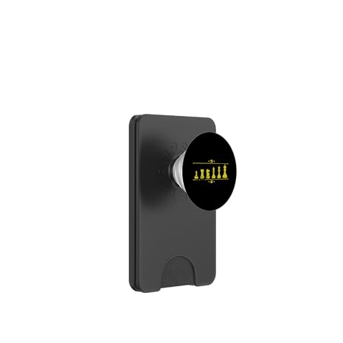 Schachbrett mit eleganten Stücken PopSockets PopWallet für MagSafe von Chess Strategy Brain Sports Board Game King
