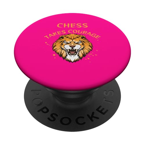 Schach-Design, Schach nimmt Mut, Löwe PopSockets Klebender PopGrip Schach-Design, Schach nimmt Mut, Löwe PopSockets Klebender PopGrip von Chess Stuff