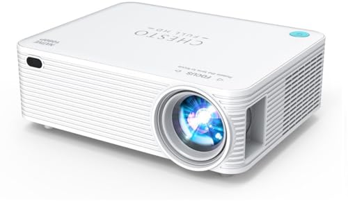 Chesto Beamer Full HD (4K-Unterstützung) - 10.000 Lumen Projektor - 4K Beamer für Heimkino & Gaming - WLAN Beamer für Handy & TV - Inklusive Tragetasche & HDMI-Kabel von Chesto