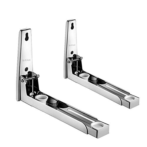 CheungLee Mikrowellenhalterung aus 304 Edelstahl mit Teleskoparme, Universalwandhalterung für Mikrowellen, Grillofen, Backofen bis 40 kg, Wandmontagehalterung, inkl. Montagematerial CheungLee Mikrowellenhalterung aus 304 Edelstahl mit Teleskoparme, Universalwandhalterung für Mikrowellen, Grillofen, Backofen bis 40 kg, Wandmontagehalterung, inkl. Montagematerial von CheungLee