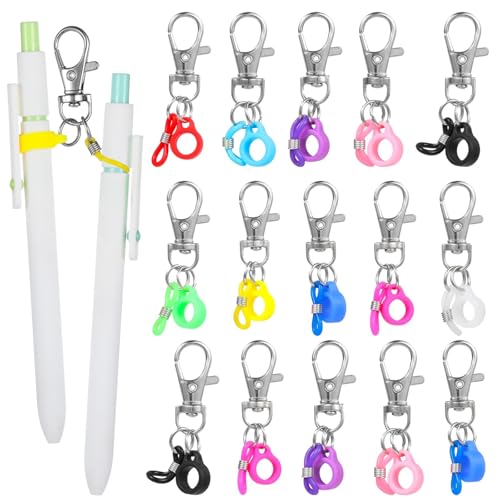 15 Stück einziehbare Ausweishalter & Gelstifte, Clip On für Schlüsselbänder, Abzeichenrollen und Schlüsselanhänger, verstellbare Passform für Büro und Schule 15 Stück einziehbare Ausweishalter & Gelstifte, Clip On für Schlüsselbänder, Abzeichenrollen und Schlüsselanhänger, verstellbare Passform für Büro und Schule von Chewtoyo