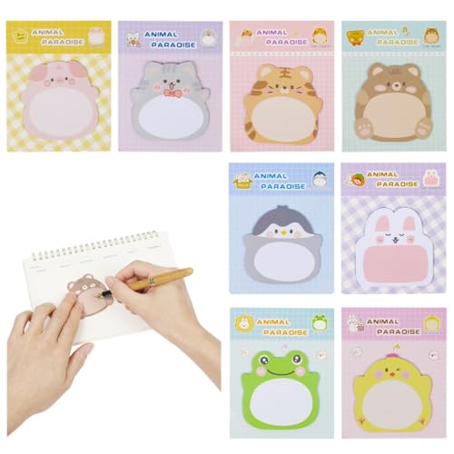 16 Stück Haftnotizen in Tierform, bunt und lustig für Zuhause, Schule, Büro, 320 Blatt, 8 einzigartige Tierdesigns 16 Stück Haftnotizen in Tierform, bunt und lustig für Zuhause, Schule, Büro, 320 Blatt, 8 einzigartige Tierdesigns von Chewtoyo
