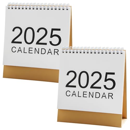 2025 Mini Tischkalender, gebundener Monatsplaner mit brauner Basis, 2er-Pack, großes 2025 Frontetikett 2025 Mini Tischkalender, gebundener Monatsplaner mit brauner Basis, 2er-Pack, großes 2025 Frontetikett von Chewtoyo