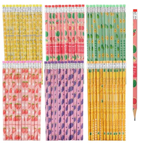 Bleistifte im Obst-Design, 240 Stück, Hb Graphit und Buntstifte für Studenten, ideal für Belohnungen und Klassenzimmer Bleistifte im Obst-Design, 240 Stück, Hb Graphit und Buntstifte für Studenten, ideal für Belohnungen und Klassenzimmer von Chewtoyo