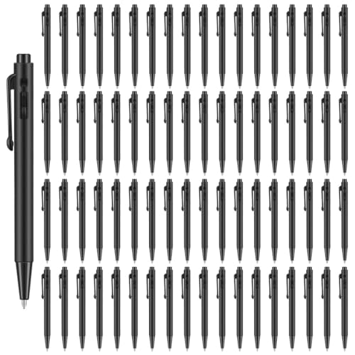 Mini-Druckstifte, 0,7 mm, feine Spitze, schwarze Tinte, mit Clip, für Schule, Büro und Tasche, 72 Stück Mini-Druckstifte, 0,7 mm, feine Spitze, schwarze Tinte, mit Clip, für Schule, Büro und Tasche, 72 Stück von Chewtoyo