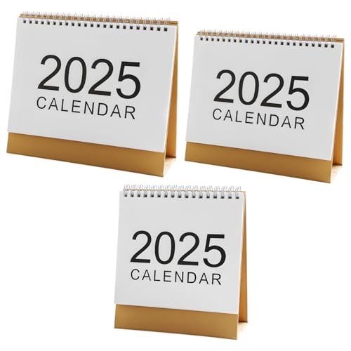 Mini Tischkalender 2025, einfach gebunden, Monatsplaner mit braunem Boden, 2 Stück, große Vorderseite 2025 Mini Tischkalender 2025, einfach gebunden, Monatsplaner mit braunem Boden, 2 Stück, große Vorderseite 2025 von Chewtoyo