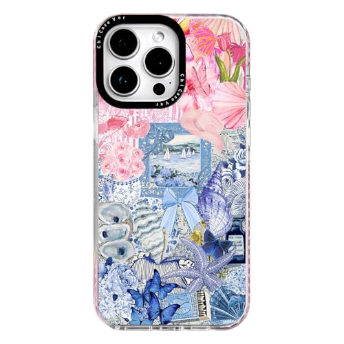 ChiCaseVer Schutzhülle für iPhone 12 Pro, Motiv: Küste Vintage Collage mit Blumen und Muscheln, militärischer Fallschutz, niedlich, weich, dünn, TPU, mit Kameraschutz für Frauen und Mädchen ChiCaseVer Schutzhülle für iPhone 12 Pro, Motiv: Küste Vintage Collage mit Blumen und Muscheln, militärischer Fallschutz, niedlich, weich, dünn, TPU, mit Kameraschutz für Frauen und Mädchen von ChiCaseVer