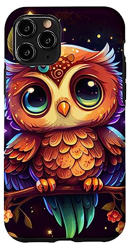 Hülle für iPhone 11 Pro Süße Eule im Chibi-Stil mit himmlischen Elementen von Chibi Owl Merch